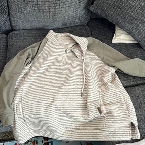 Green striped sweatshirt